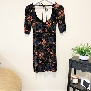 Free People Floral Fit and Flare Dress Size XS